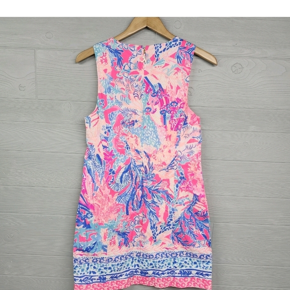 Lilly Pulitzer Dresses & Skirts - Lilly Pulitzer Pink & Blue Tropical Shift Mini Dress